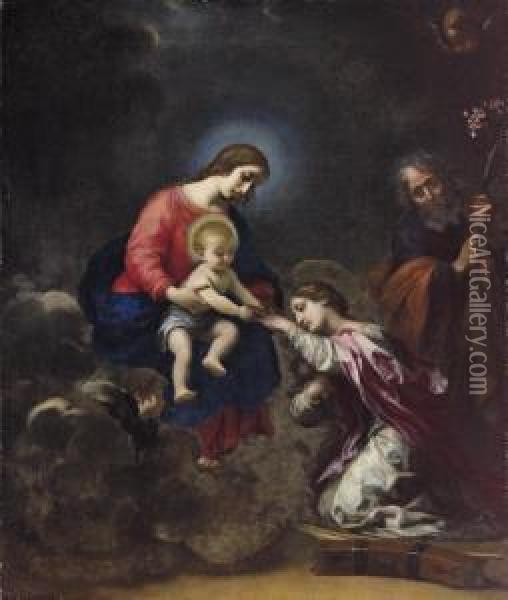 The Mystic Marriage Of Saint Catherine Of Alexandria Oil Painting - Carlo Dolci
