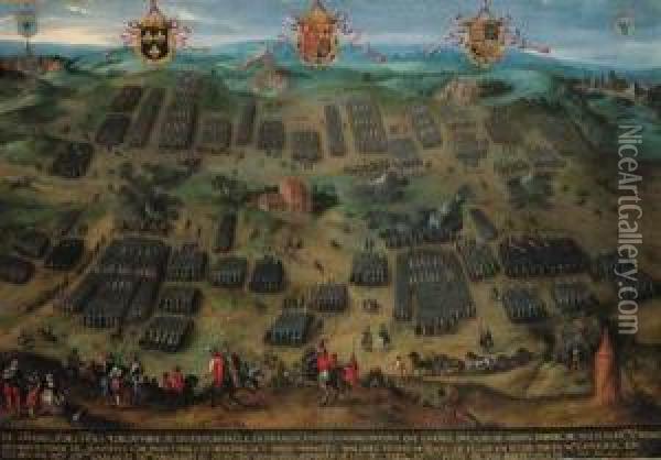 The Battle Of Moncontour, 30 October 1569 Oil Painting - Jan Snellinck