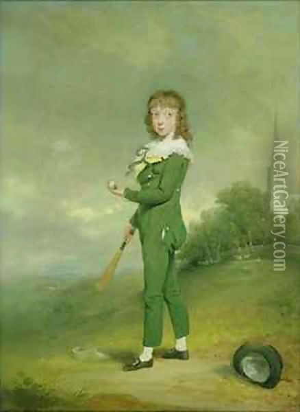 John Chandos Reade as a Boy Oil Painting - William Redmore Bigg