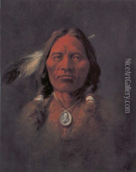 Peace Medal Oil Painting - Edgar Samuel Paxson