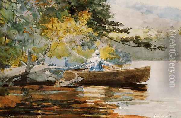 A Good One Oil Painting - Winslow Homer