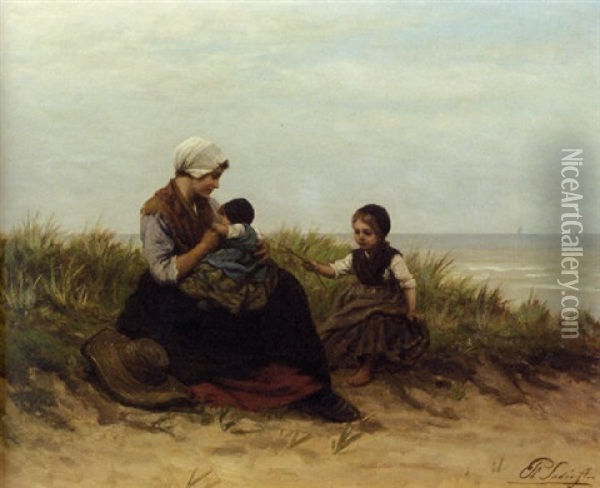 Motherly Love Oil Painting - Philip Lodewijk Jacob Frederik Sadee