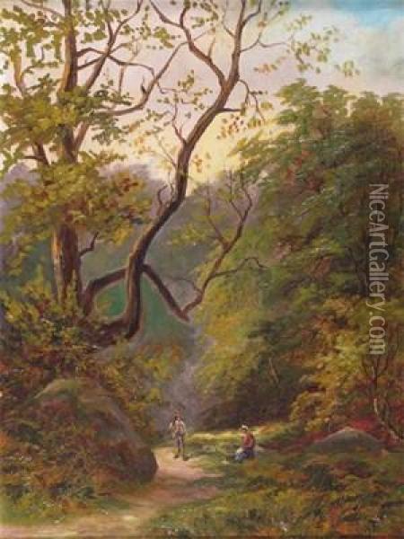 Mountain River Landscape Oil Painting - Clifford Roberts