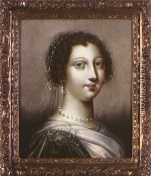 Portrait D'une Jeune Femme Oil Painting - Claude Deruet