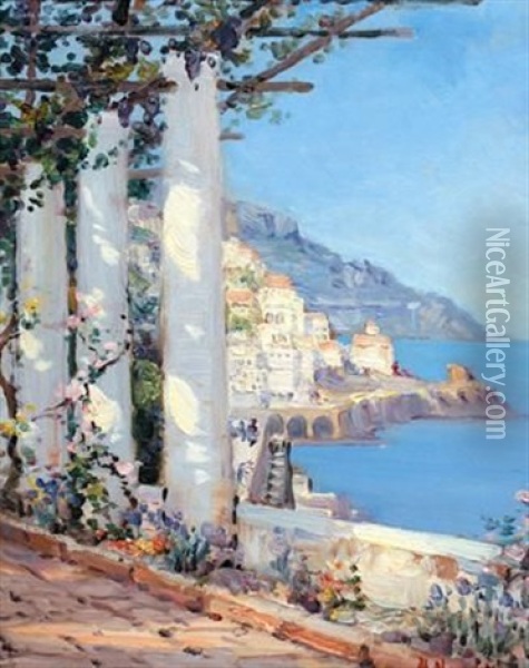 Amalfi Coast Oil Painting - Pieter Hugo Naude