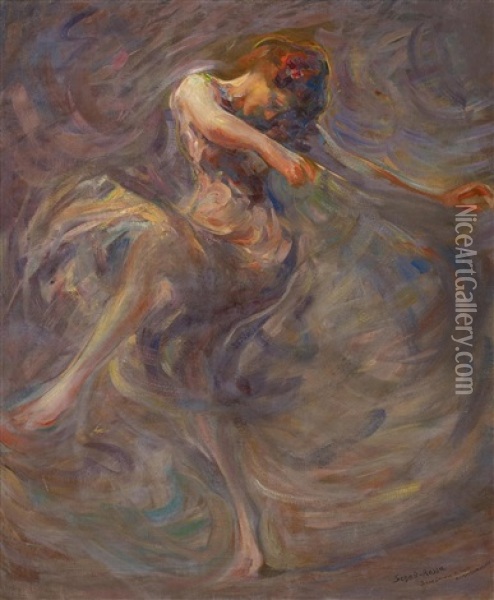 Tanzerin Oil Painting - Paul Schad-Rossa