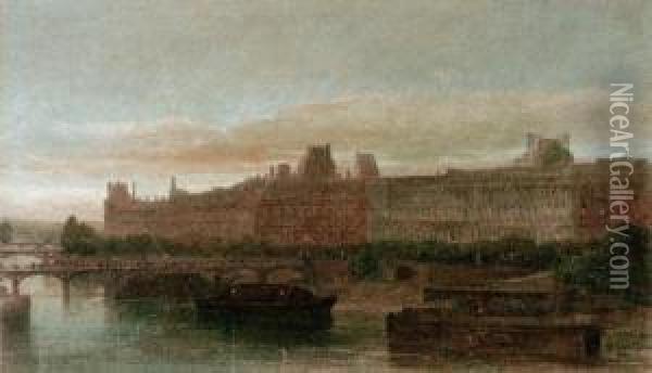 Rochester Cathedral Oil Painting - Bernard Walter Evans