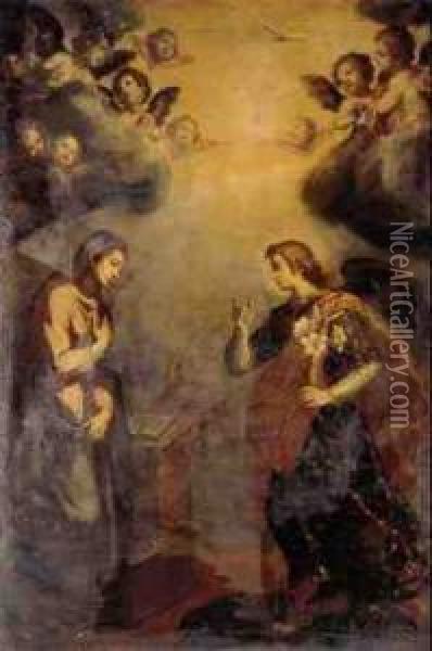 The Annunciation Oil Painting - Francesco Curradi