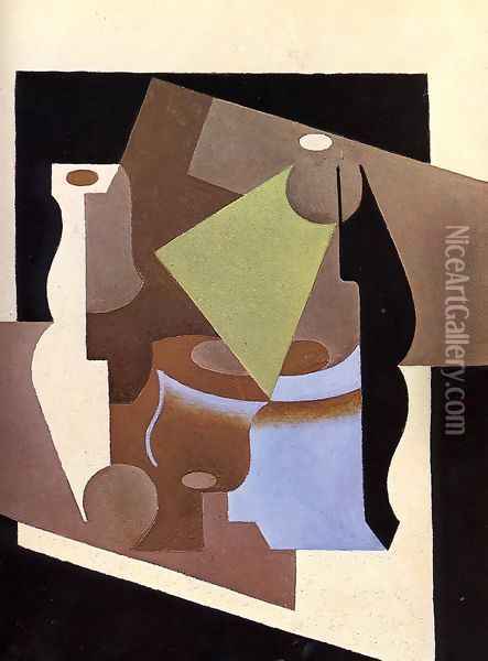 Still Life with Lamp Oil Painting - Juan Gris