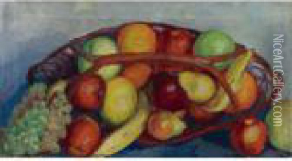 Bodegon Con Fruta Oil Painting - Angel Zarraga Arguelles