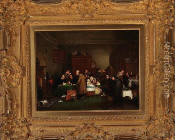 Rent Day Oil Painting - Sir David Wilkie