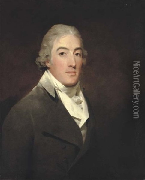 Portrait Of John Alexander Ogilvie In A Dark Coat Oil Painting - Sir Henry Raeburn