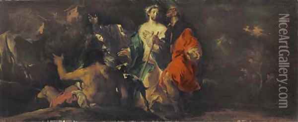 The Road to Emmaus Oil Painting - Giuseppe Bazzani
