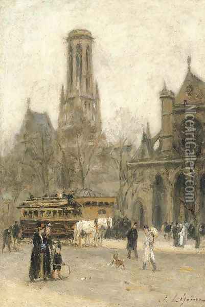 Saint Germain L'Auxerrois, Paris Oil Painting - Stanislas Lepine