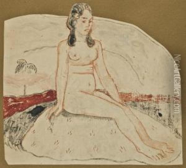 Figure Assise Oil Painting - Paul Gauguin