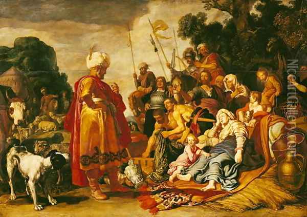 Laban Searching for the Idols Oil Painting - Pieter Pietersz. Lastman