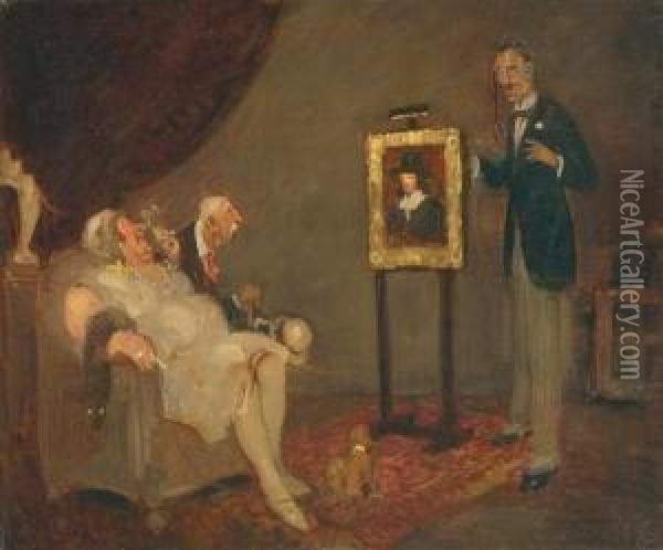 ''art Collector'' Oil Painting - Horace Devitt Welsh