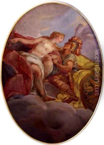 Venus and Mars Oil Painting - Johann Michael Rottmayr