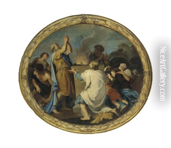 The Sacrifice Of Noah Oil Painting - Carlo Maratta