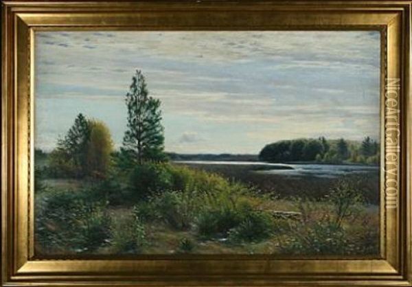 Bogholm Lake At Fall Oil Painting - Sigvard Marius Hansen