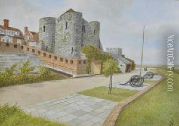 Ypres Castle And Battery Oil Painting - James Lawson Stewart