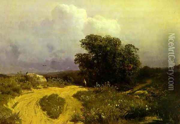 Before a Thunderstorm. 1868 Oil Painting - Feodor Alexandrovich Vasilyev
