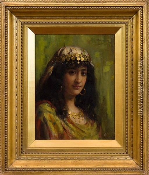 La Favorita, The Sultan's Favourite Oil Painting - Robert Edward Morrison