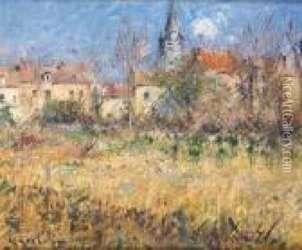 Vue De Village Oil Painting - Gustave Loiseau