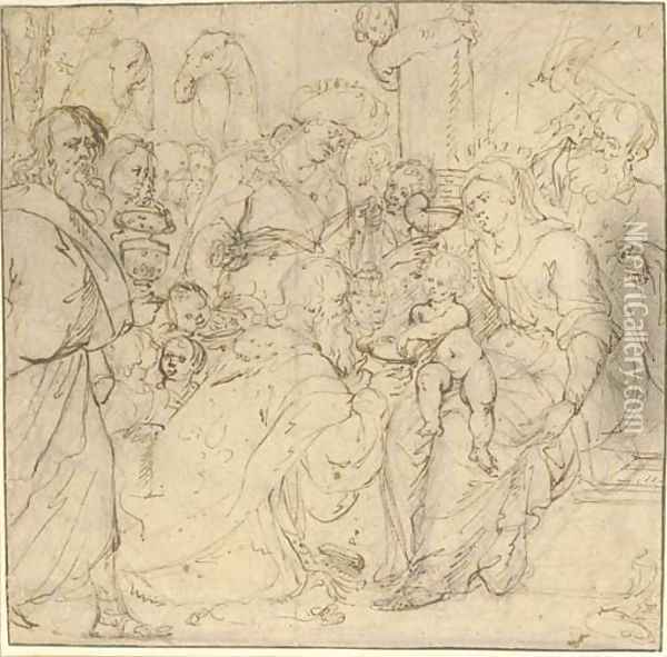 The Adoration of the Magi Oil Painting - Flemish School