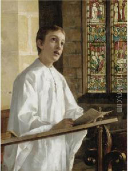 The Choir Boy Oil Painting - Joseph Clark