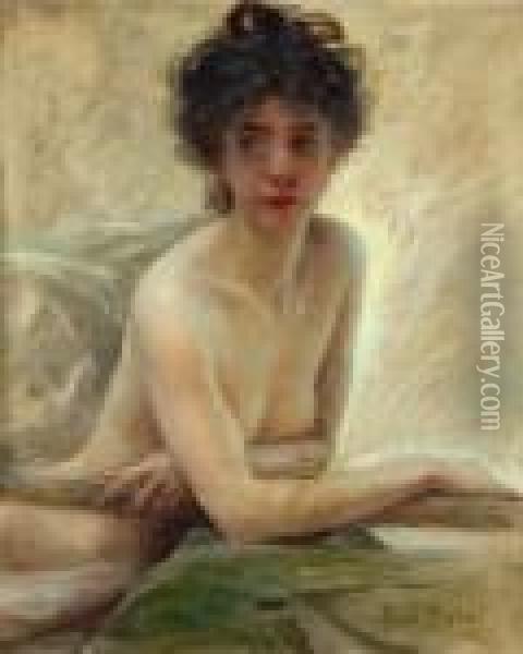 Portrait De Femme Denudee Oil Painting - Paul Chabas