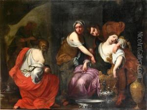 Rachel Giving Birth To Joseph Oil Painting - Francesco Furini