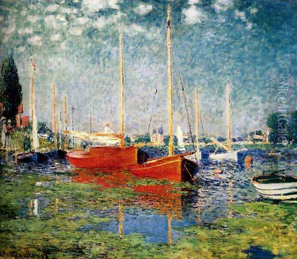 The Red Boats, Argenteuil Oil Painting - Claude Oscar Monet