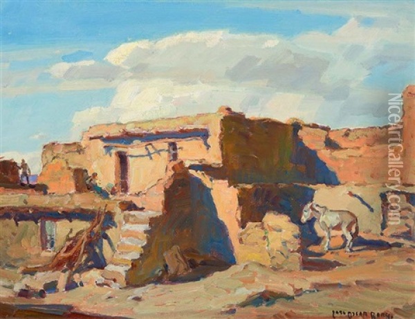 Hopi Village (walpi) Oil Painting - Carl Oscar Borg