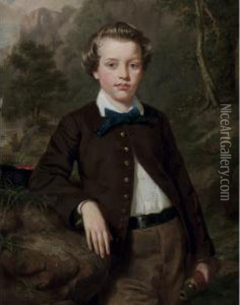 Portrait Of John Taylor Oil Painting - Seymour Joseph Guy