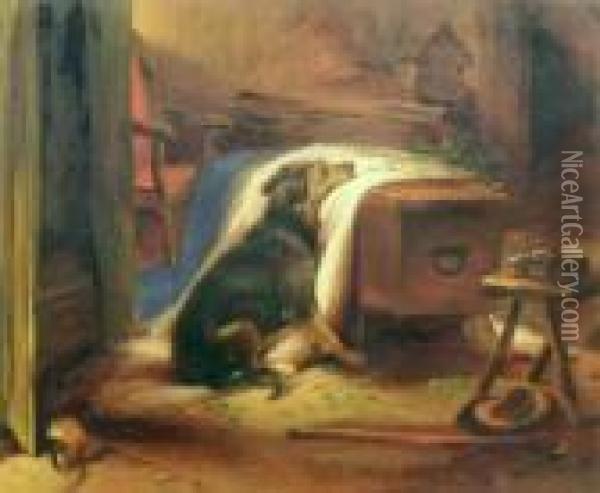 The Old Shepherd's Chief Mourner Oil Painting - Landseer, Sir Edwin