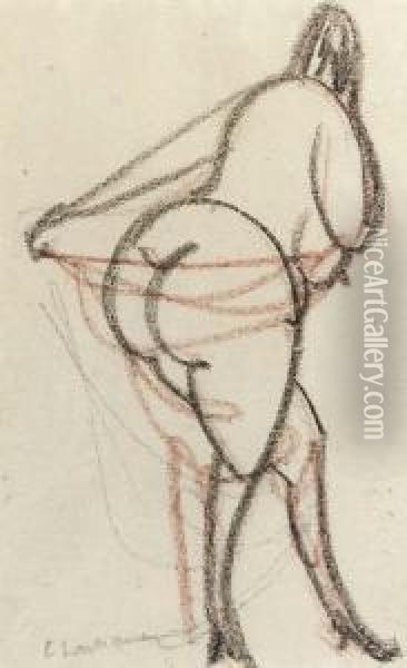 Standing Female Nude Oil Painting - Gaston Lachaise