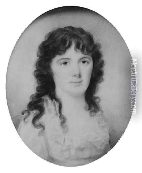 Martha Washington Greene (Mrs. John Nightingale) Oil Painting - Edward Greene Malbone