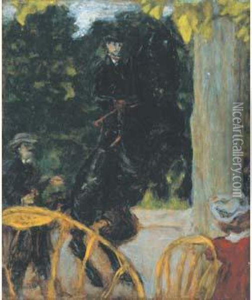 Le Cavalier Cabre, Circa 1894 Oil Painting - Pierre Bonnard
