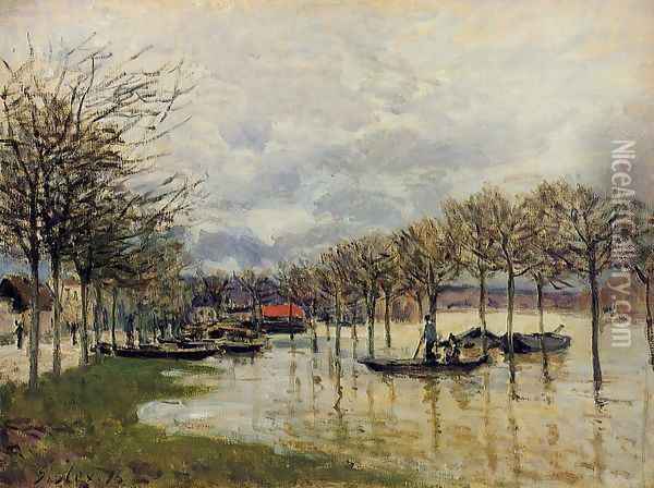 The Flood on the Road to Saint-Germain Oil Painting - Federico del Campo