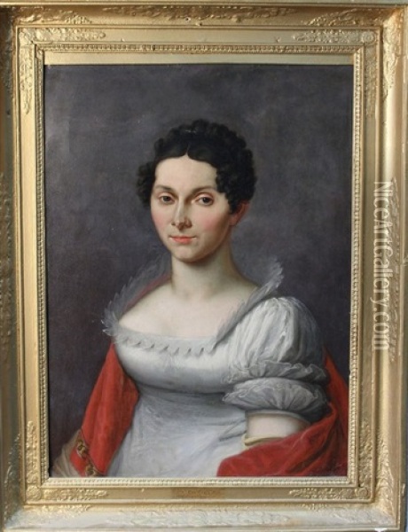 Portrait D'une Jeune Femme Oil Painting - Friedrich Carl Groeger