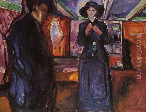 Man and Woman II Oil Painting - Edvard Munch