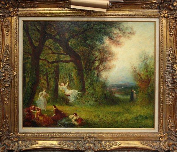 The Swing Oil Painting - Francois Maury