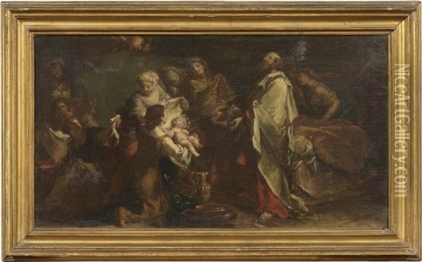 Nativita Della Vergine Oil Painting - Sebastiano Conca
