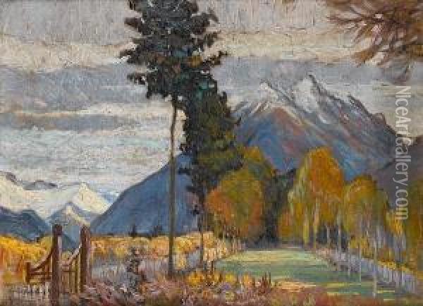 The Avenue And The Mountain Oil Painting - Alexander Altmann