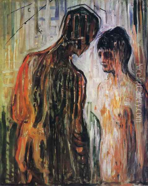 Cupid and Psyche Oil Painting - Edvard Munch