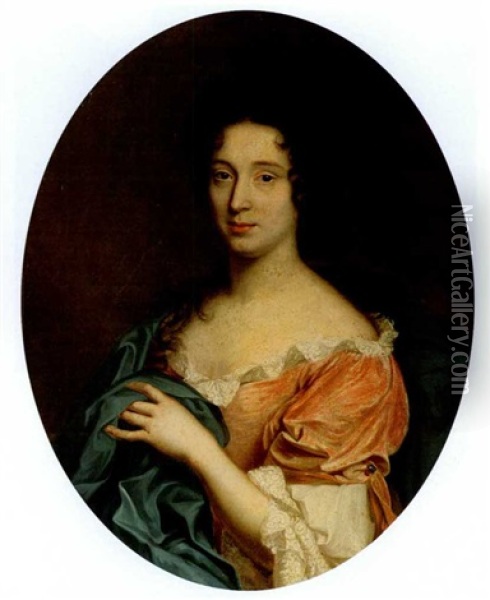 Portrait Of Francoise Bertaut De Motteville Oil Painting - Nicolas de Largilliere