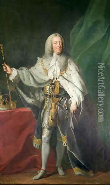 Portrait of King George II, 1758 Oil Painting - John Shackleton