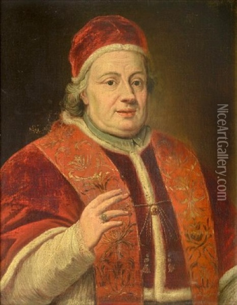 Portrait Of Pope Clement Xiii Oil Painting - Pompeo Girolamo Batoni