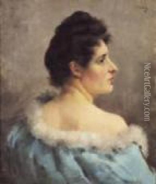 Figura Di Donna Oil Painting - Vittorio Matteo Corcos